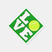 テニスLOVEパーティーまたは宴会カクテルナプキン スタンダードカクテルナプキン (角)