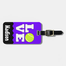 テニスLOVE名前をカスタムする&カラーテニスラケットバッグ ラゲッジタグ