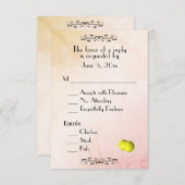 テニスRSVPとメニュー選択 出欠カード (正面/裏面)