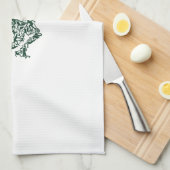 テニスTシャツ – プレーヤーの位置ボールラケット キッチンタオル (四つ折り)