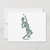 テニスTシャツ – プレーヤーの位置ボールラケット シーズンカード (裏面)