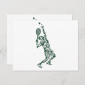 テニスTシャツ – プレーヤーの位置ボールラケット シーズンカード (正面/裏面)