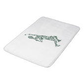 テニスTシャツ – プレーヤーの位置ボールラケット バスマット (アングル)