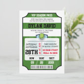 テニスVIPチケット バー・バット・ミッツヴァ招待状 招待状 (スタンド正面)