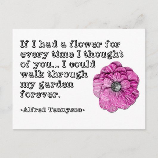 テニソンラブ詩はがき ポストカード (正面)