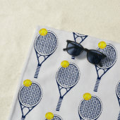 テニパーソナライズされたス名またはモノグラム ビーチタオル (インサイチュ)