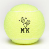 テニモノグラムのスイニシャルパーソナライズされた テニスボール (正面)