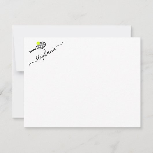 テニ名門私立校風のスストライプパーソナライズされたのノートカード ノートカード (正面)