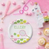 テニ名門私立校風のスパーソナライズされたパーティープレート ペーパープレート (パーティー)