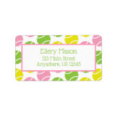 テニ名門私立校風のスパーソナライズされた差出人住所ラベル ラベル (正面)