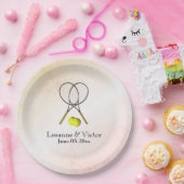 テニ結婚スパーソナライズされた ペーパープレート (パーティー)