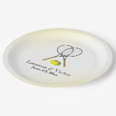テニ結婚スパーソナライズされた ペーパープレート (アングル)