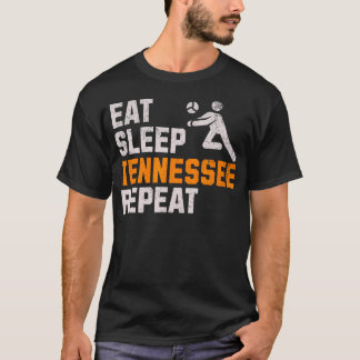 テネシーだらけ Eat+Sleep+Tennessee+Repeat Volunr State Vo Tシャツ