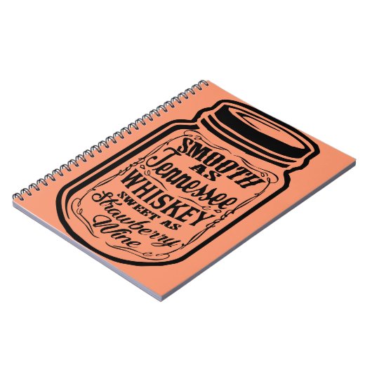 テネシーのウイスキー・シャイン・メイソン・ジャーのように滑らかな ノートブック (左側)