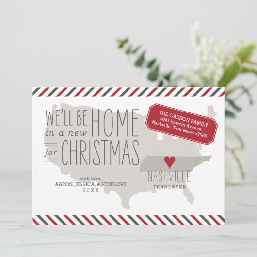 テネシーのクリスマスの引越し発表ホリデー シーズンカード (スタンド正面)