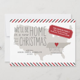 テネシーのクリスマスの引越し発表ホリデー シーズンカード