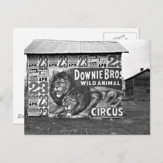 テネシーのサーカス， 1930年代 ポストカード (正面/裏面)