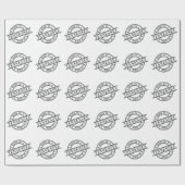 テネシーのスタンプスタイルロゴシンボルブラック ラッピングペーパー (フラット)