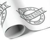 テネシーのスタンプスタイルロゴシンボルブラック ラッピングペーパー (ロールコーナー)