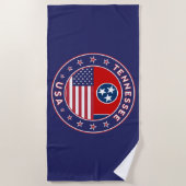 テネシーのステッカー、電話ケース、トートバッグ、時計 ビーチタオル (正面)