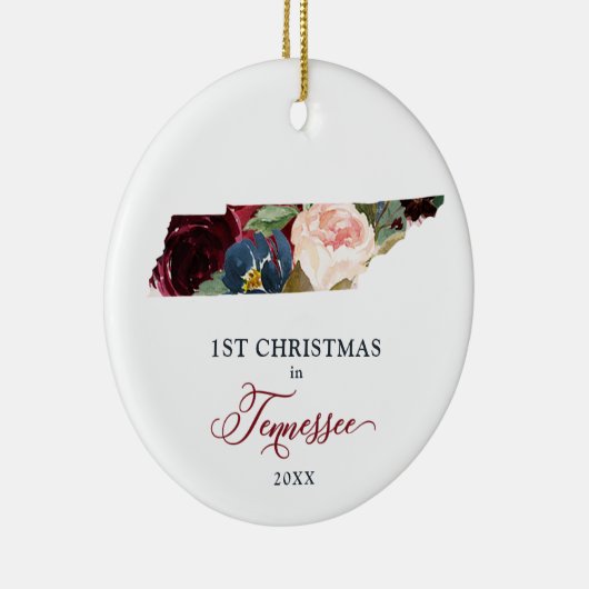 テネシーのニューホームでパーソナライズされたのクリスマス セラミックオーナメント (右)