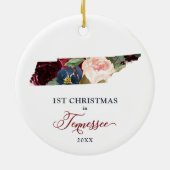 テネシーのニューホームでパーソナライズされたのクリスマス セラミックオーナメント (裏面)