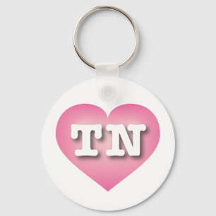 テネシーのピンクフェードハート- I love TN キーホルダー