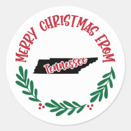 テネシーのホリデーステッカー ラウンドシール