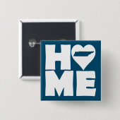 テネシーのホームハート州ボタンバッジピン 缶バッジ (正面&裏面)