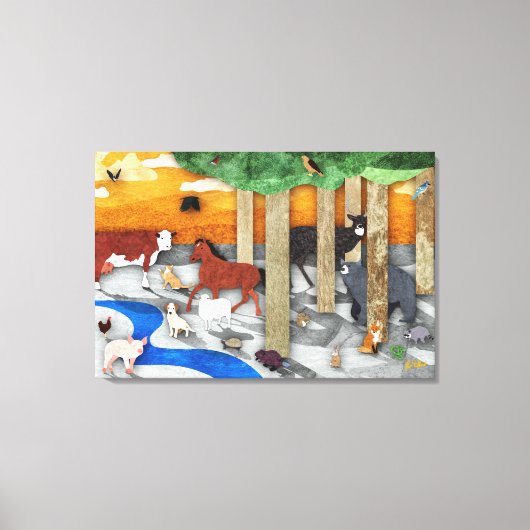 テネシーの動物 キャンバスプリント (正面)