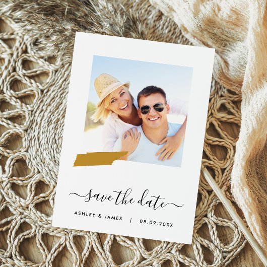 テネシーの地図フォトウェディング日付カードを保存 セーブザデート