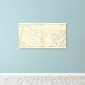 テネシーの地図 キャンバスプリント (インサイチュ (ウッドフロア))