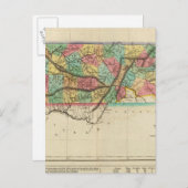 テネシーの地図 ポストカード (正面/裏面)