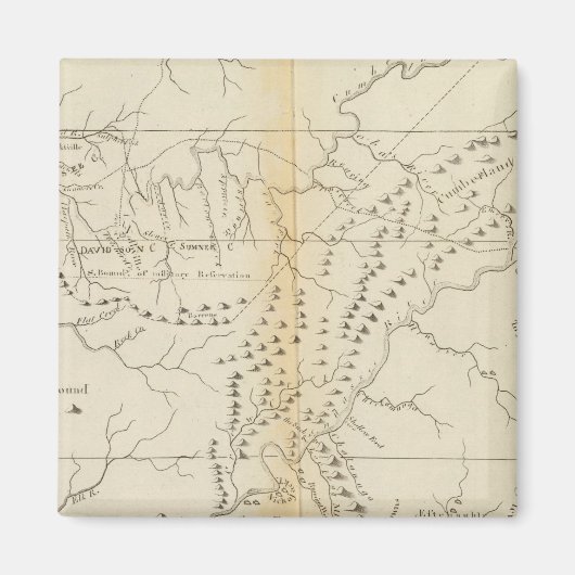 テネシーの地図 マグネット (正面)