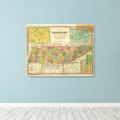 テネシーの新地図2 キャンバスプリント (インサイチュ (ウッドフロア))