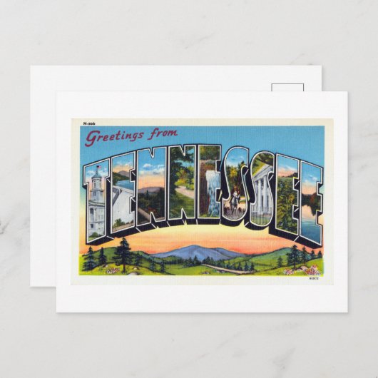 テネシーの旅行ポスターからのヴィンテージの挨拶 ポストカード (正面/裏面)