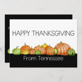テネシーの水の色のカボチャ感謝祭カード シーズンカード (正面/裏面)