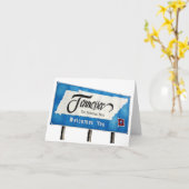 テネシーはあなたを歓迎する高速道路のサインのグリーティングカード カード (黄色い花)