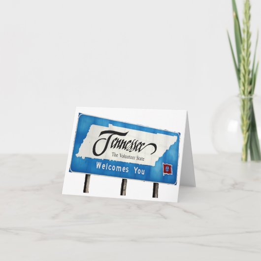 テネシーはあなたを歓迎する高速道路のサインのグリーティングカード カード (正面)