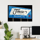 テネシーは高速道路の看板ポスターを歓迎する ポスター (ホームオフィス)