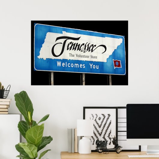 テネシーは高速道路の看板ポスターを歓迎する ポスター (ホームオフィス)
