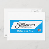 テネシーへようこそ – USA Road Sign ポストカード (正面/裏面)