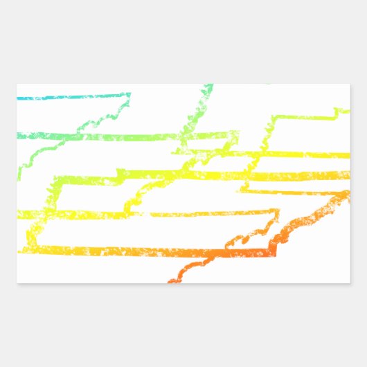 テネシーぼやけ寒 長方形シール (正面)