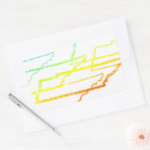 テネシーぼやけ寒 長方形シール (封筒)