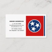 テネシーエレガント州旗の名刺/アメリカ 名刺 (裏面)