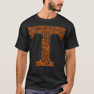 テネシーオレンジ色血ロッキートップTnバーシティスタイル Tシャツ