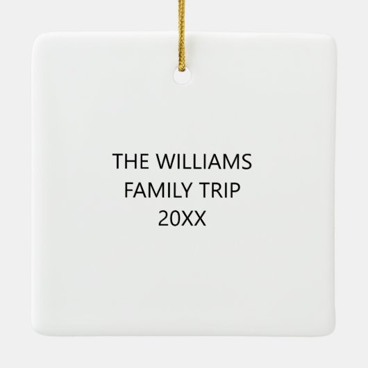 テネシーカスタム州ファミリートリップキープサククリスマス セラミックオーナメント (裏面)