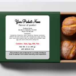 テネシーコテージ食品ラベル スクエアシール