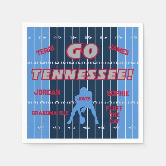 テネシーサッカーファミリーペーパーナプキン スタンダードカクテルナプキン (正面)
