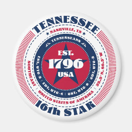 テネシーサークルタイポグラフィ土産マグネット マグネット